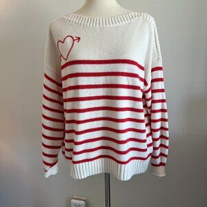 Loft Heart Sweater Size Large